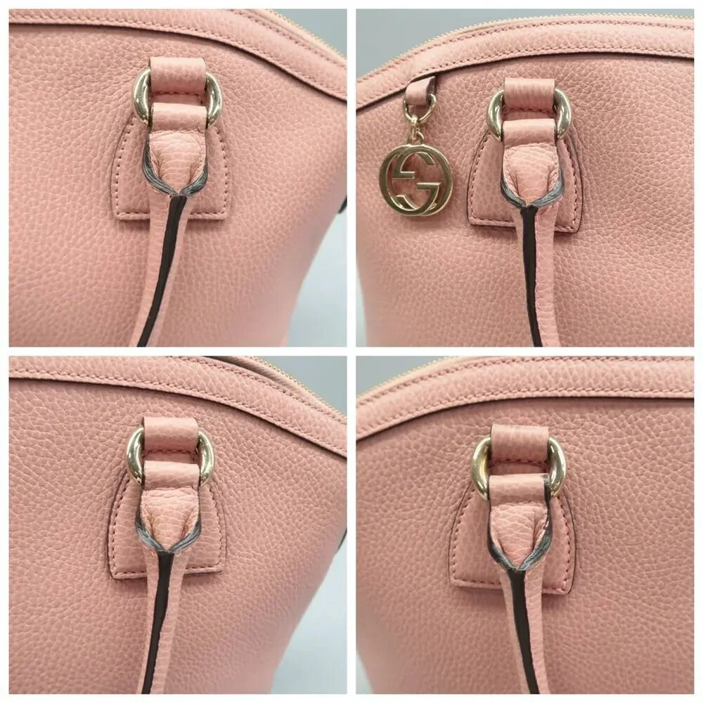Authentic Gucci Soho Dome Satchel Pink Leather Crossbody Shoulder Bag Luxury Bag - Picture 10 of 13